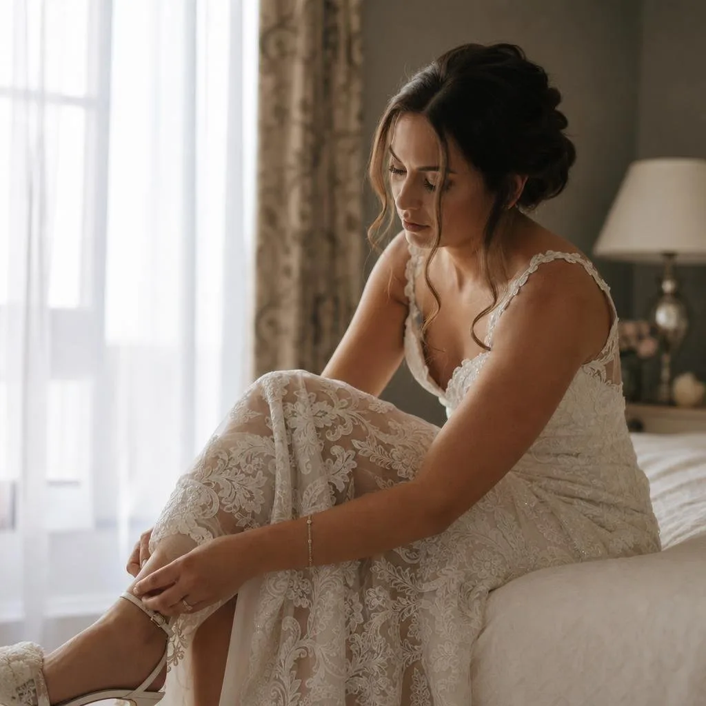 Natural-light portrait of the newlyweds