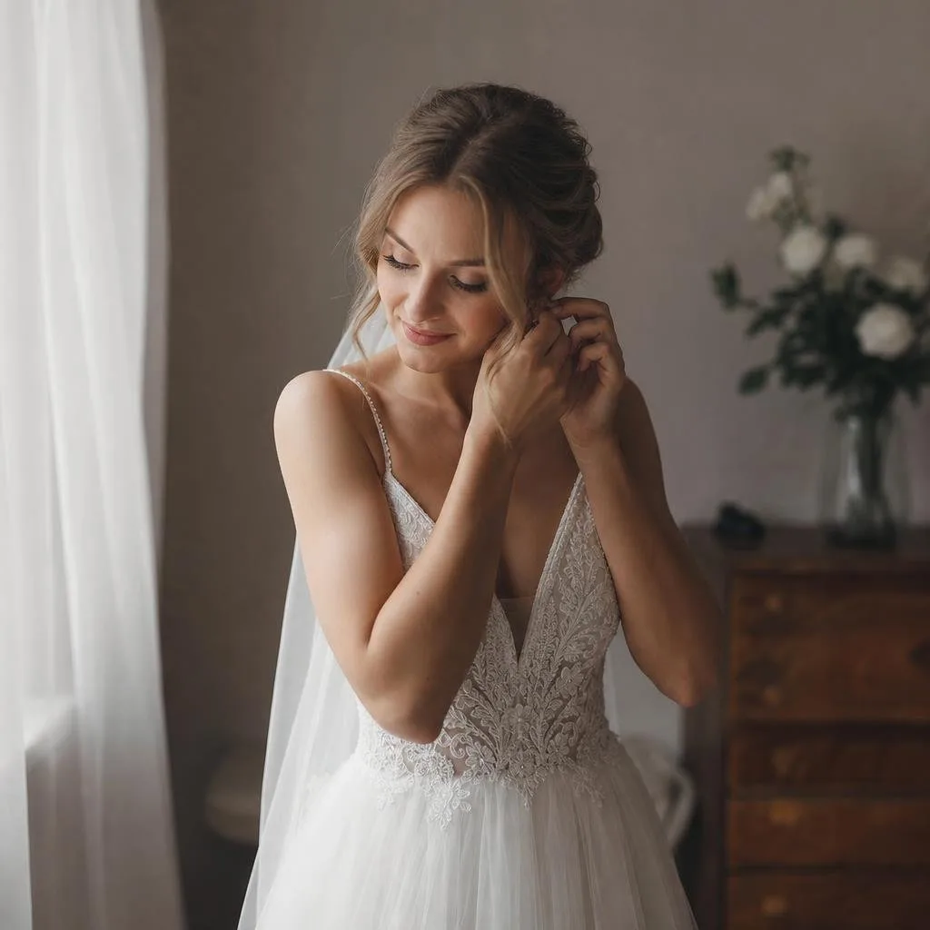 Wedding details and rings in soft shadow